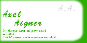 axel aigner business card